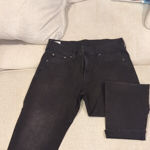 GAP Girlfriend Mid Rise Jeans - Dark Gray